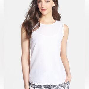 DVF Diane Von Furstenberg Silk Cotton Top